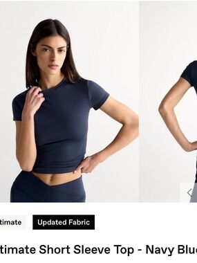 TALA Navy Blue Short Sleeve Top